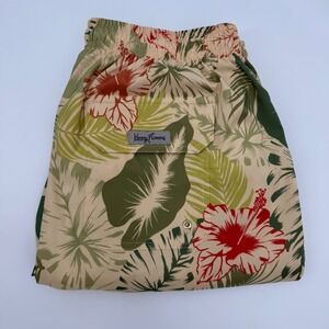 Kenny Flowers Floral Swim Trunks Tropical Print XXL Lined Drawstring Waist NEW